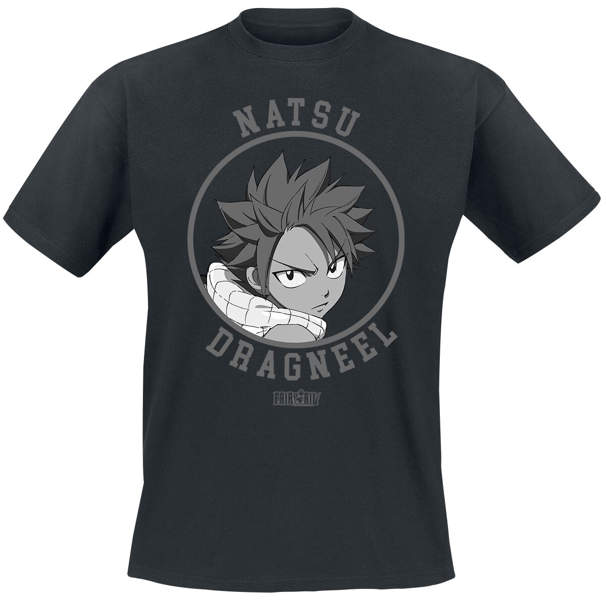 Fairy Tail Natsu Dragneel - Grey Circle T-Shirt schwarz in L