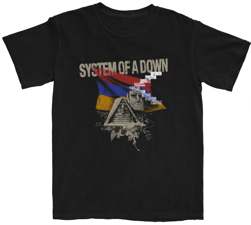 System Of A Down T-Shirt - Armenian Statues - S bis XXL - für Männer - Größe XL - schwarz  - Lizenziertes Merchandise!