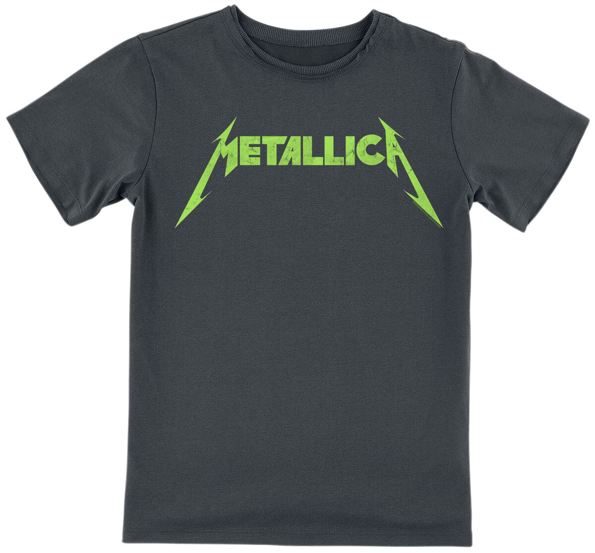 Image of T-Shirt di Metallica - Amplified Collection - Kids - Neon Logo - 116 a 128 - ragazzi & ragazze - carbone