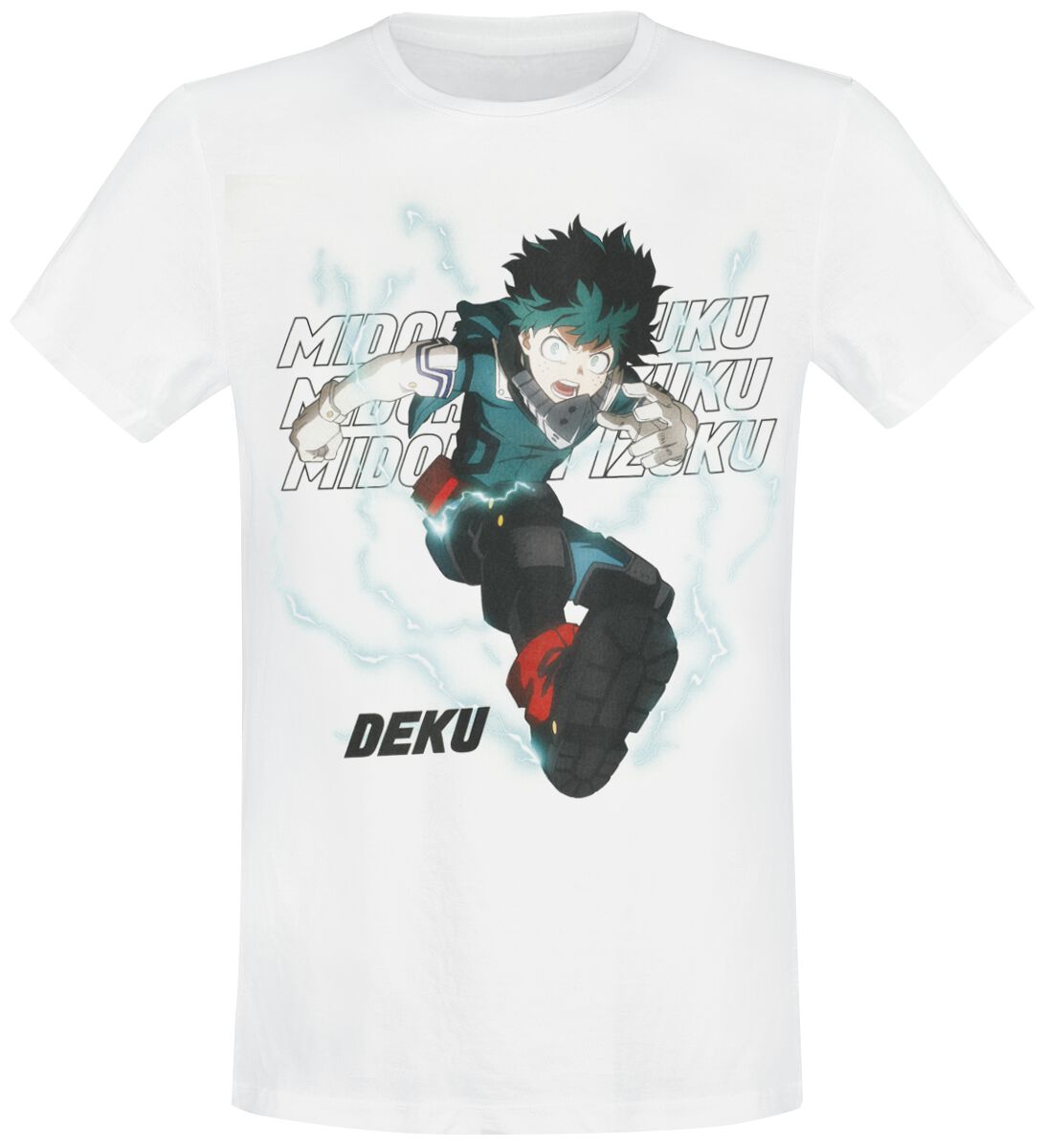 My Hero Academia - Anime T-Shirt - Deku - M bis XXL - für Männer - Größe XXL - weiß  - Lizenzierter Fanartikel