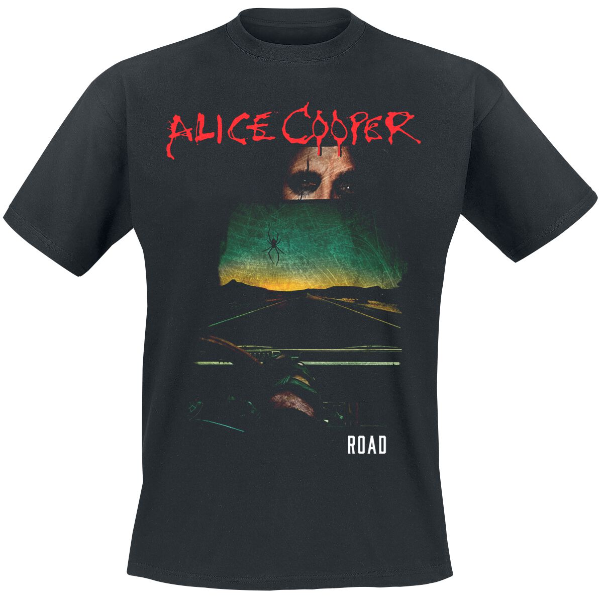 Alice Cooper T-Shirt - Road Cover Tracklist - S bis XXL - für Männer - Größe XXL - schwarz  - Lizenziertes Merchandise!