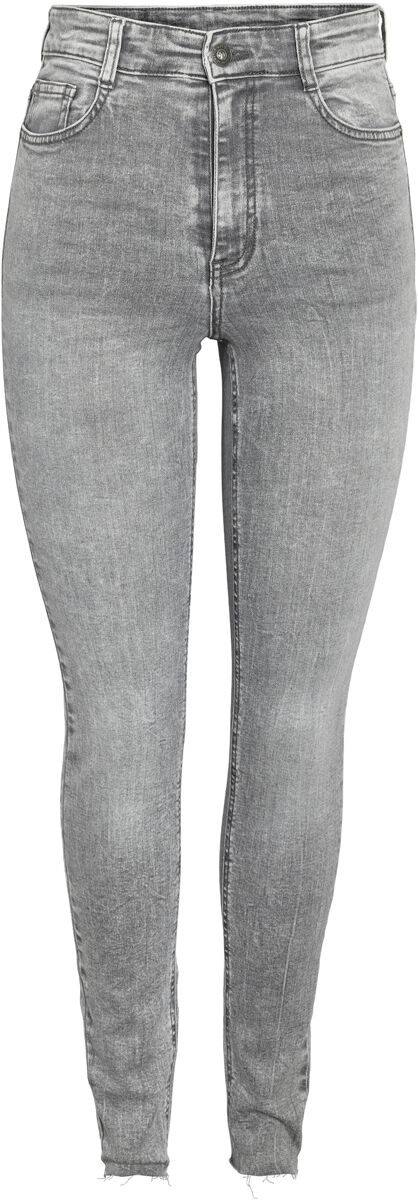 Image of Jeans di Noisy May - NMSatty HW skinny cut hem AZ373LG S - W25L30 a W29L32 - Donna - grigio