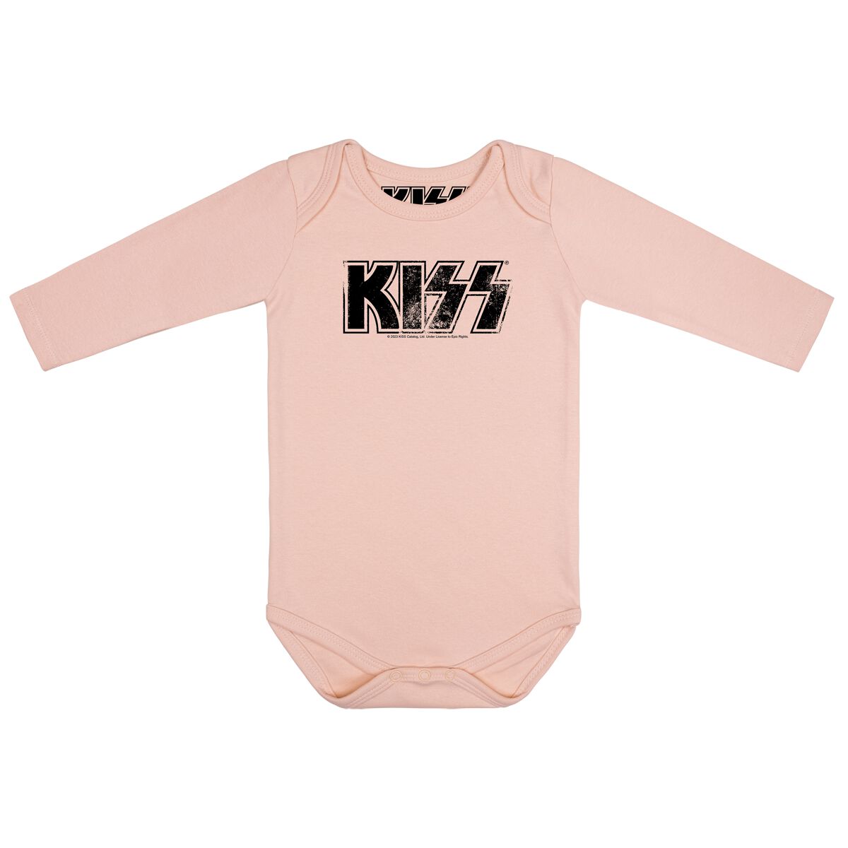 Kiss Body für Kleinkinder - Distressed Logo - für Mädchen & Jungen - rosa  - Lizenziertes Merchandise!