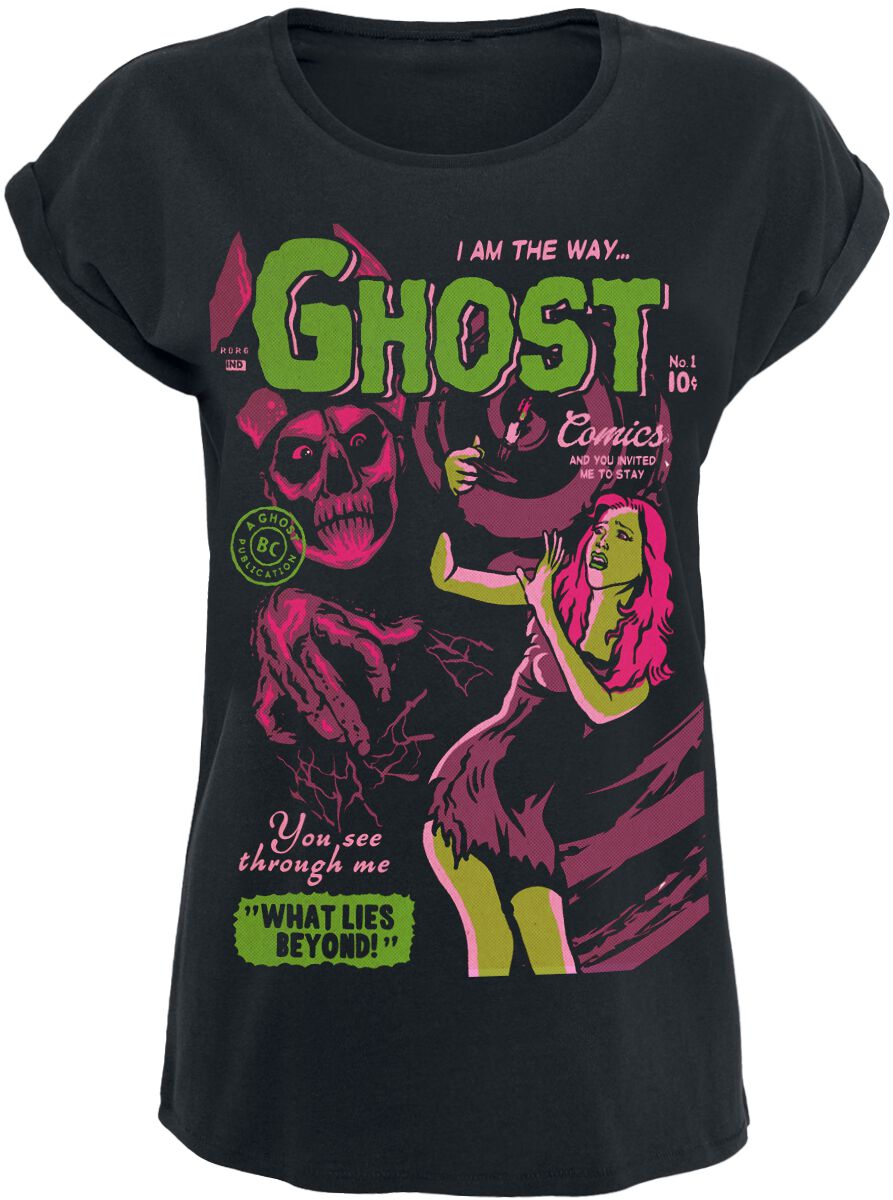 Ghost T-Shirt - Jiggalo Of Megiddo Comic - S bis 4XL - für Damen - Größe XL - schwarz  - Lizenziertes Merchandise!