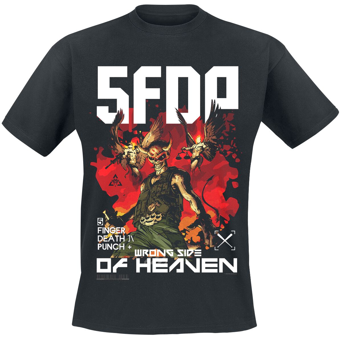 Image of T-Shirt di Five Finger Death Punch - Anniversary Wrong Side Of Heaven - S a L - Uomo - nero