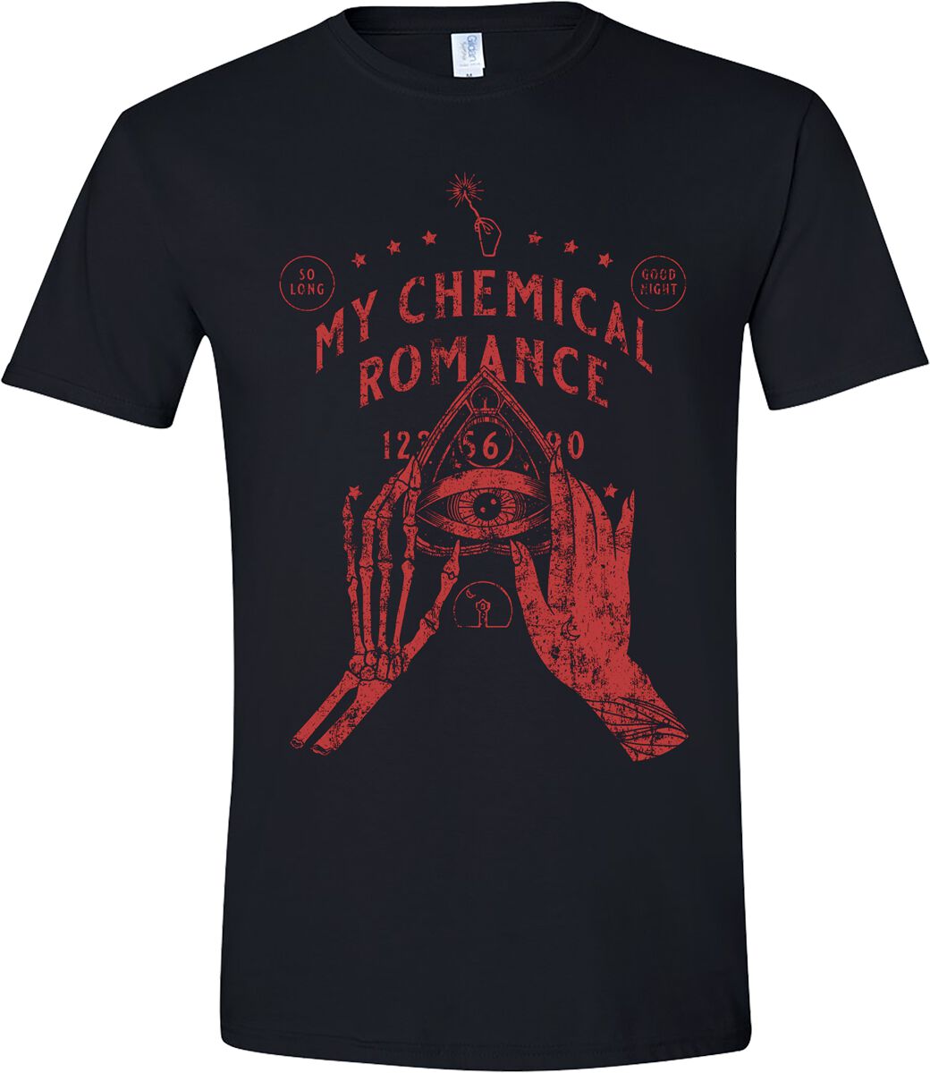 My Chemical Romance T-Shirt - Skeleton Planchette (Red Print) - S bis M - für Männer - Größe S - schwarz  - Lizenziertes Merchandise!