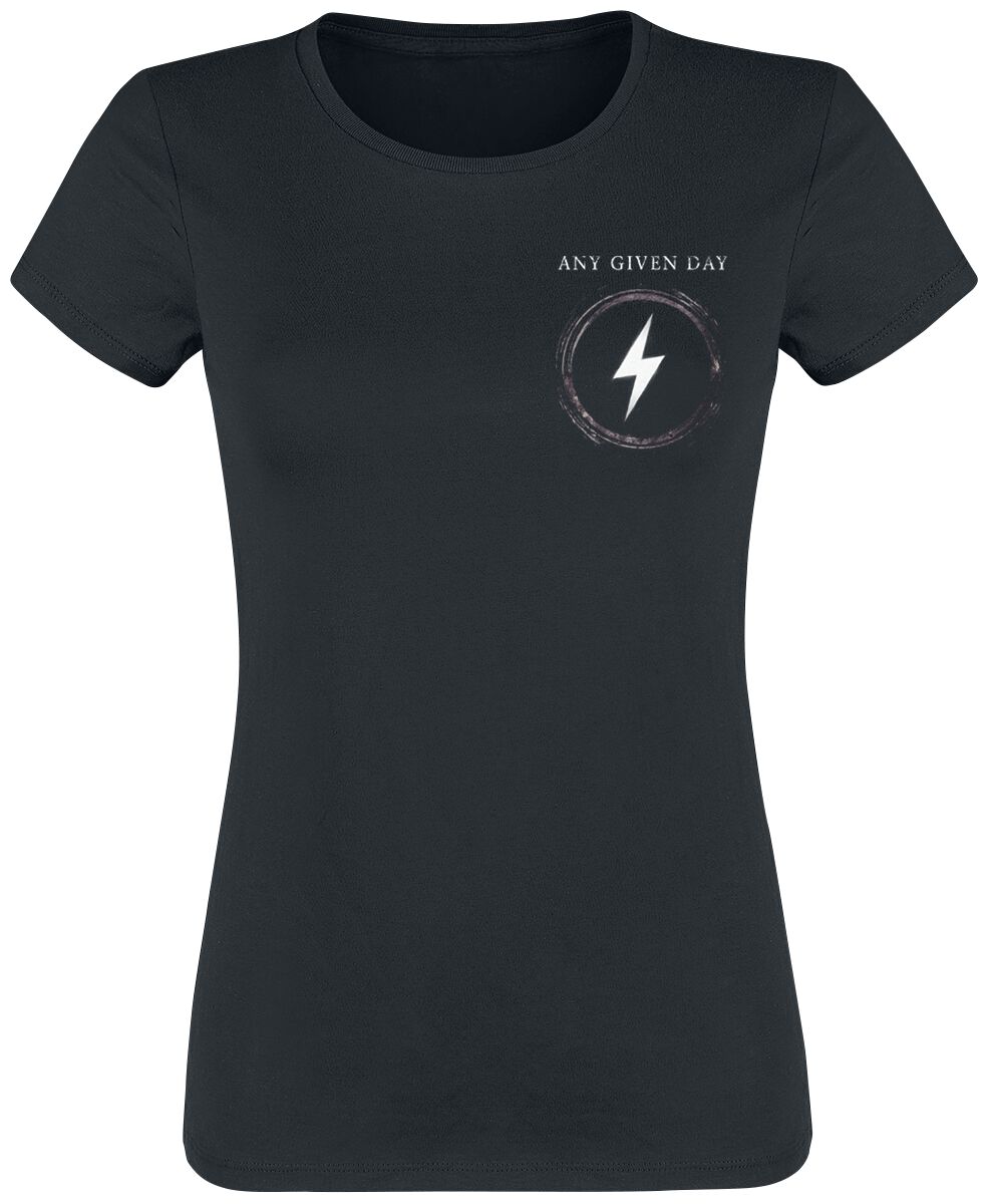Any Given Day T-Shirt - Overpower - S bis XL - für Damen - Größe S - schwarz  - EMP exklusives Merchandise!