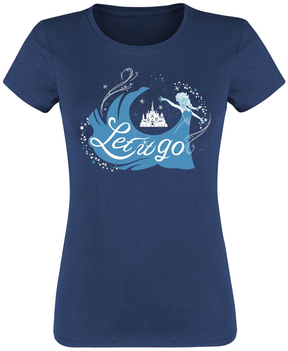 Image of T-Shirt Disney di Frozen - Elsa - Let It Go - S a XXL - Donna - blu