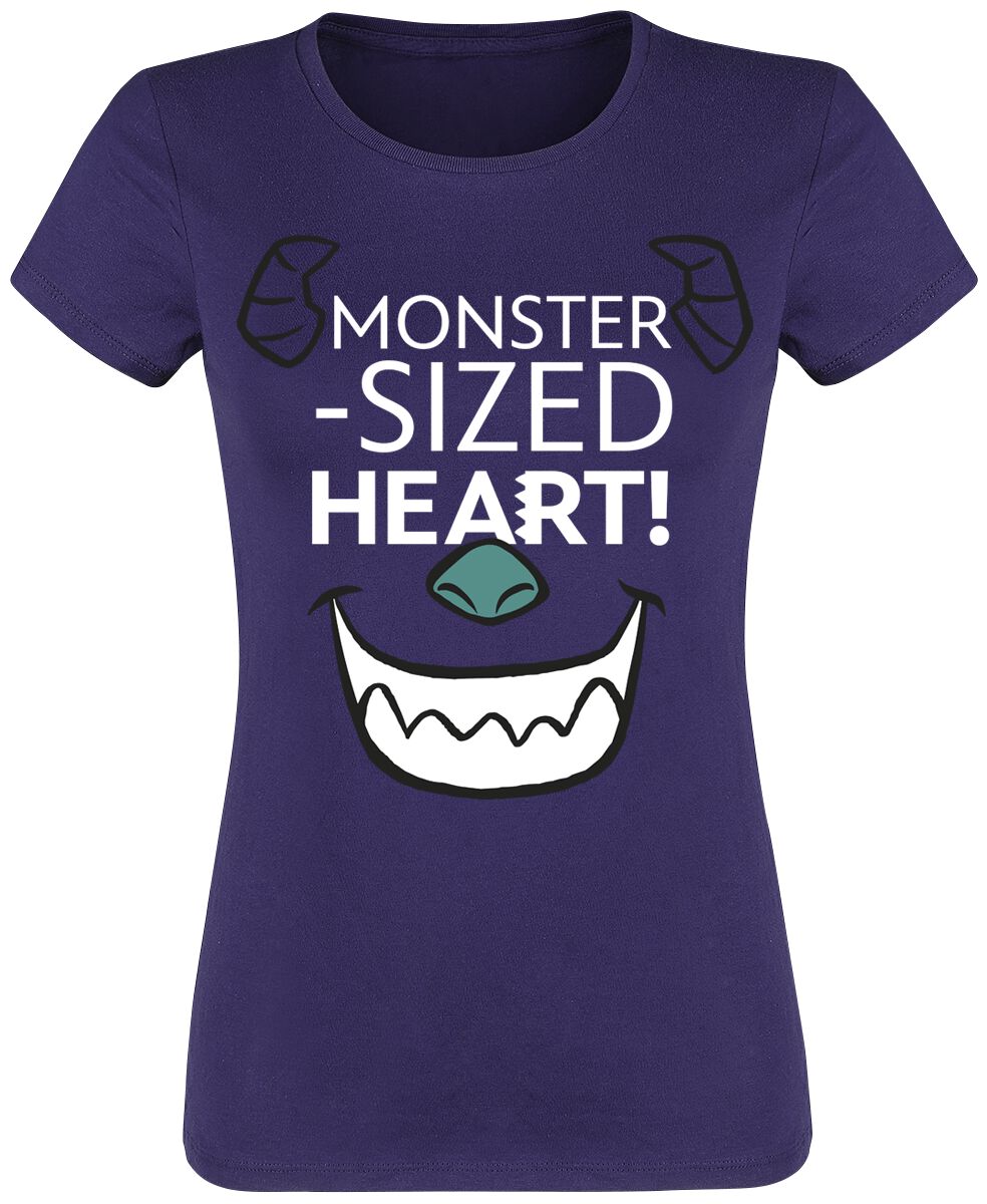 Monster AG - Disney T-Shirt - James P. Sullivan - Monster - Sized Heart! - S bis XXL - für Damen - Größe XXL - lila  - Lizenzierter Fanartikel
