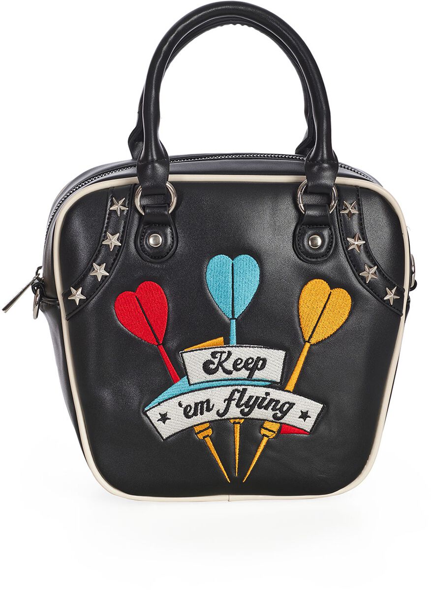 Banned Retro Handtasche – Keep ´em flying – für Damen – schwarz/multicolor