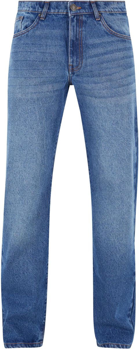 Urban Classics Jeans - Heavy Ounce Straight Fit Jeans - W30L32 bis W38L33 - für Männer - Größe W33L33 - blau