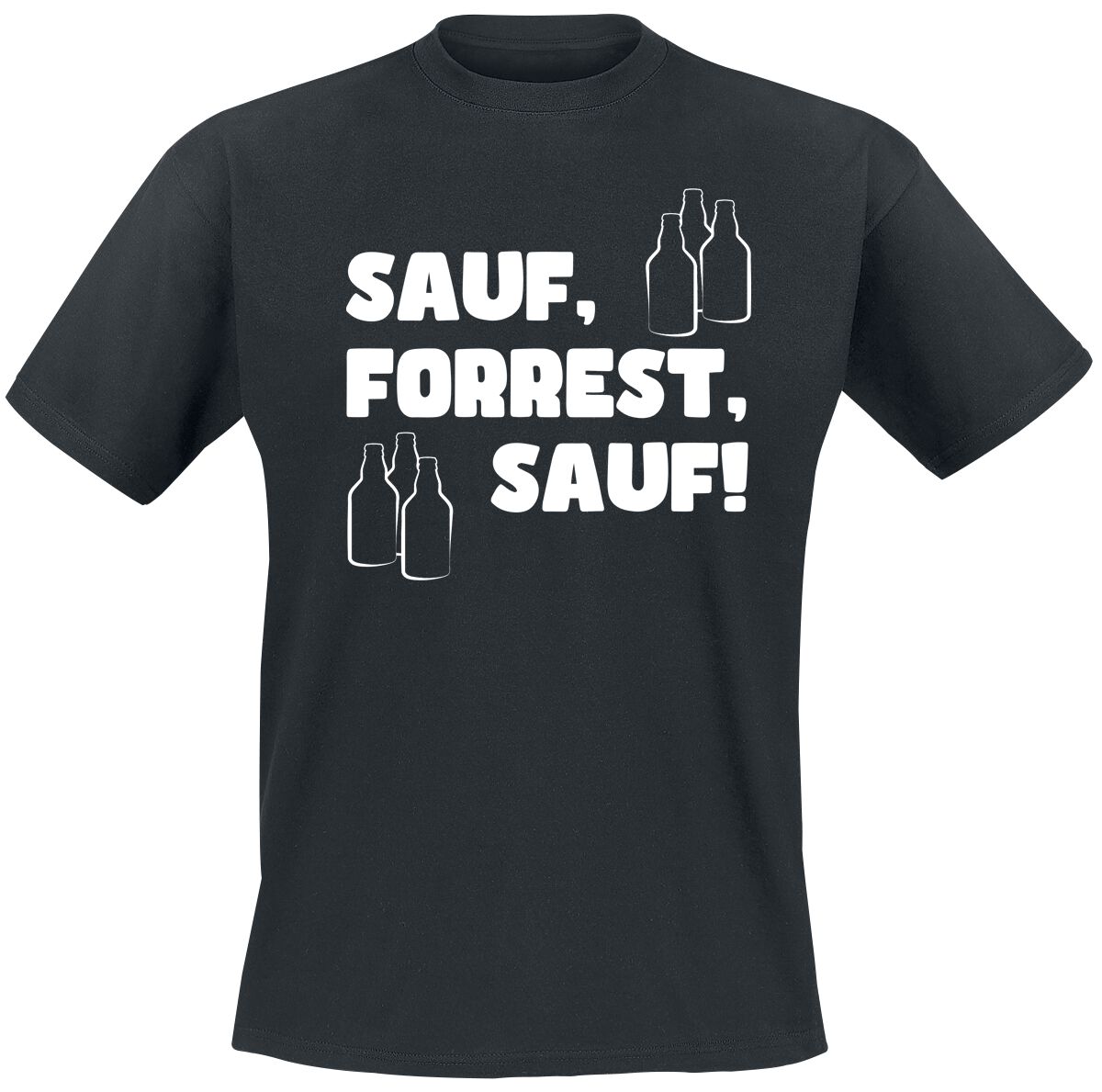 Alkohol & Party Sauf, Forrest, Sauf! T-Shirt schwarz in XL