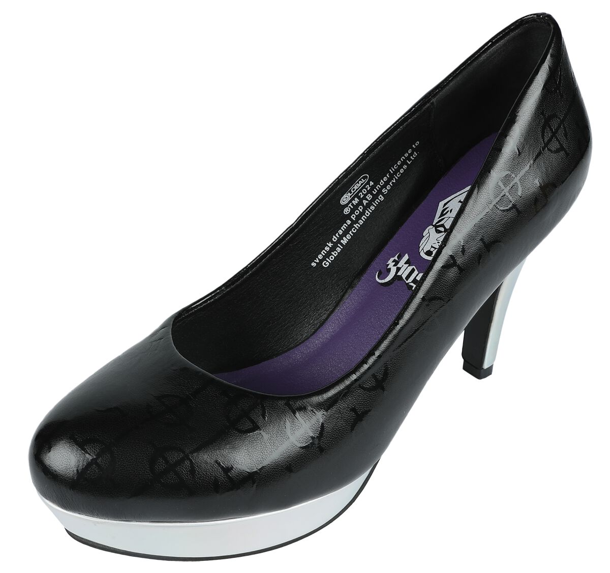 Ghost High Heel - EMP Signature Collection - EU37 bis EU41 - für Damen - Größe EU38 - schwarz/silberfarben  - EMP exklusives Merchandise!