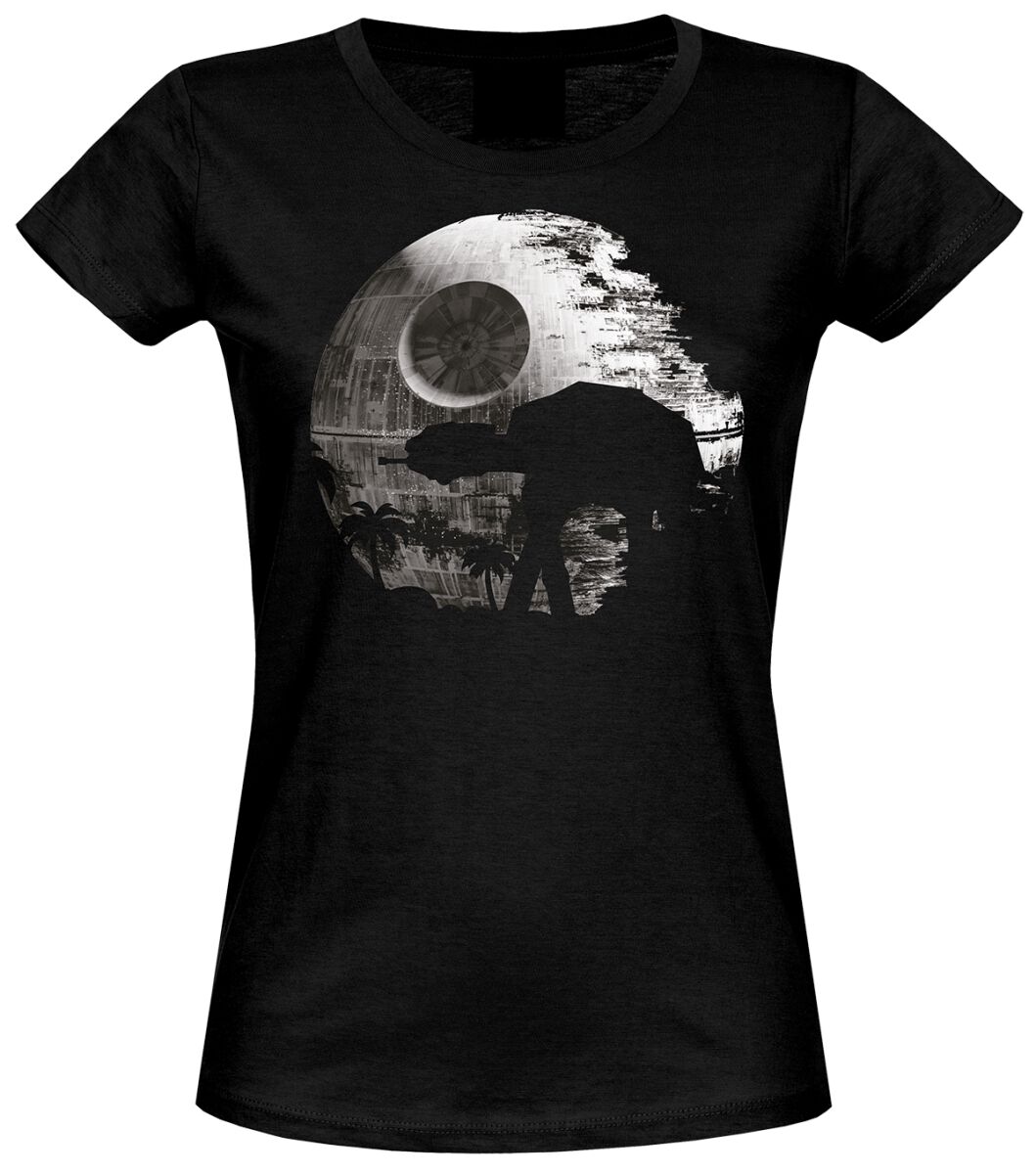 Star Wars T-Shirt - AT-AT - Death Star - S bis XXL - für Damen - Größe M - schwarz  - Lizenzierter Fanartikel